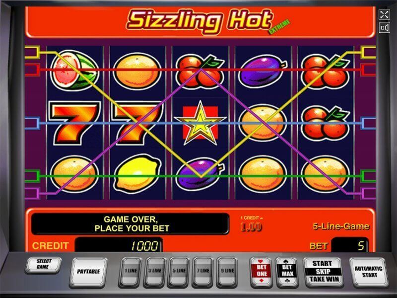 Sizzling Hot Game online, free
